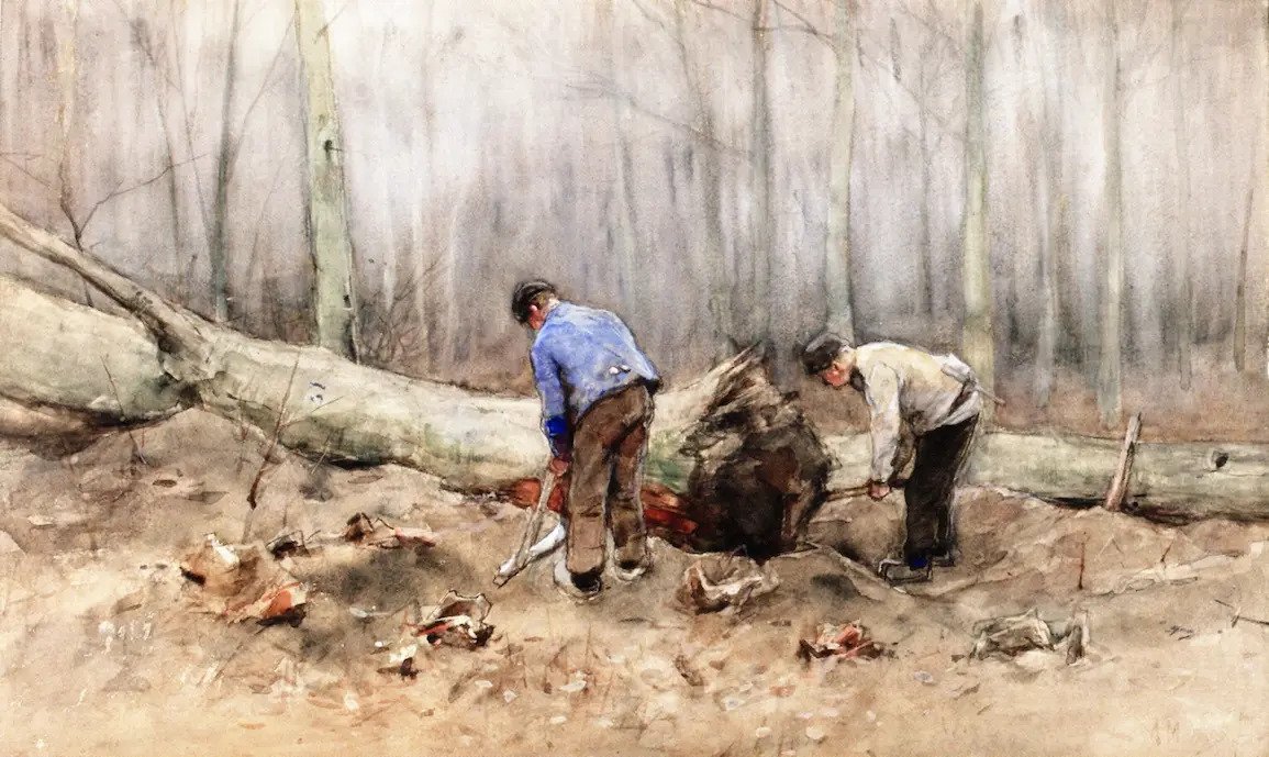 Антон Мауве. Лесорубы. 1880