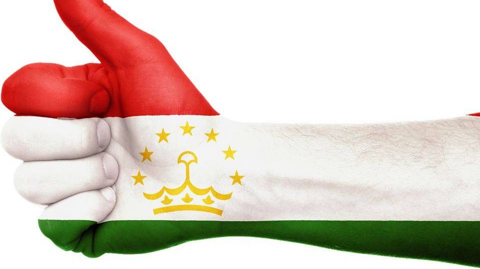 таджикистан, флаг, рука
