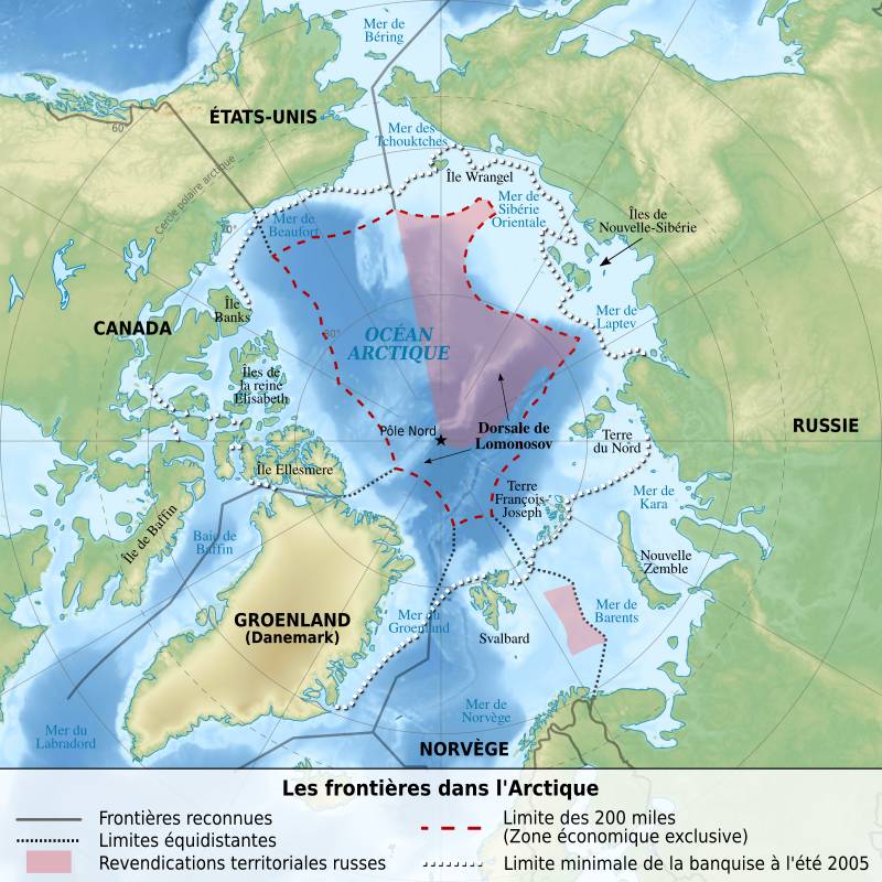 Границы в Арктике после  ратификации России Конвенции по морскому праву 1982