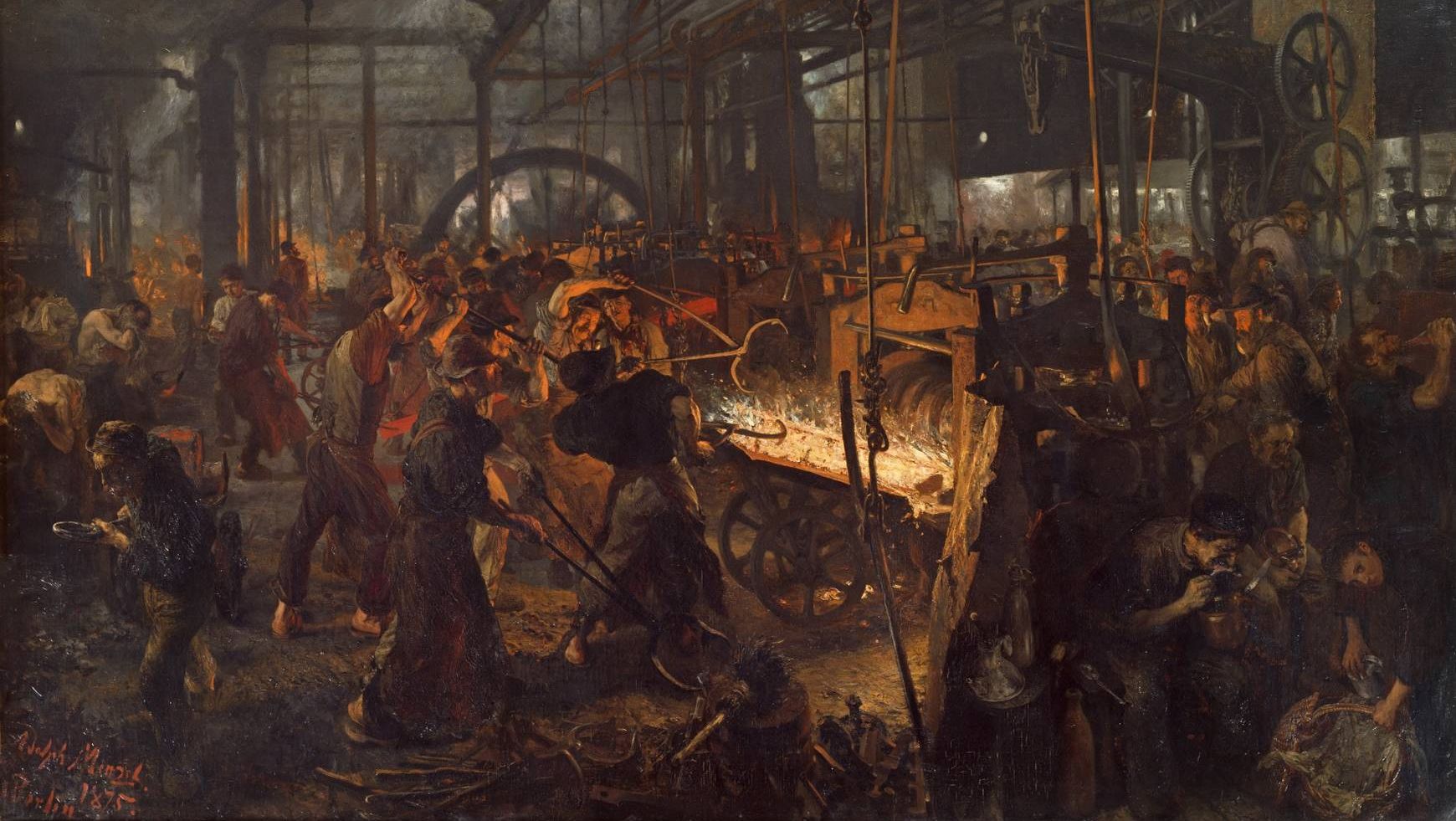 Адольф фон Менцель. Железопрокатный завод. 1875