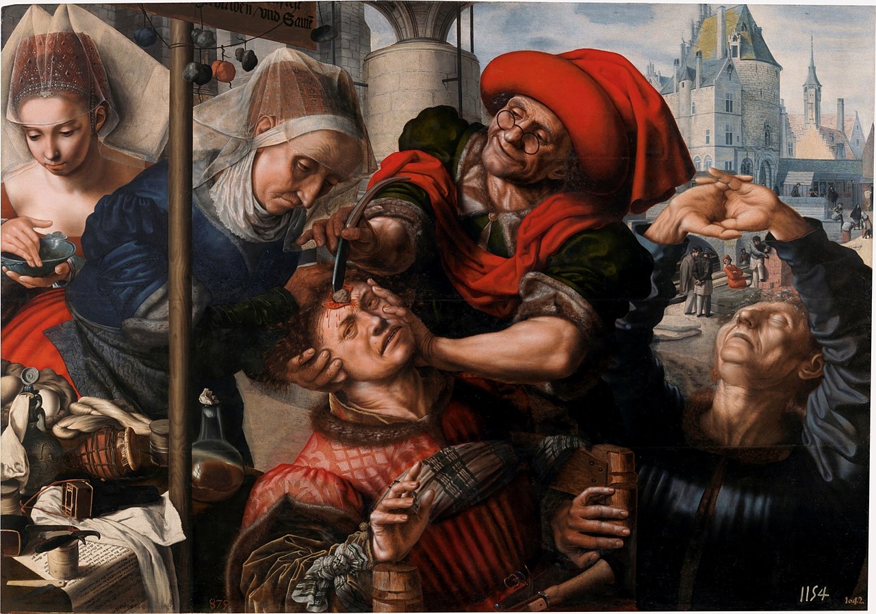 Ян Сандерс ван Хемессен. Извлечение камней глупости. 1545-1550
