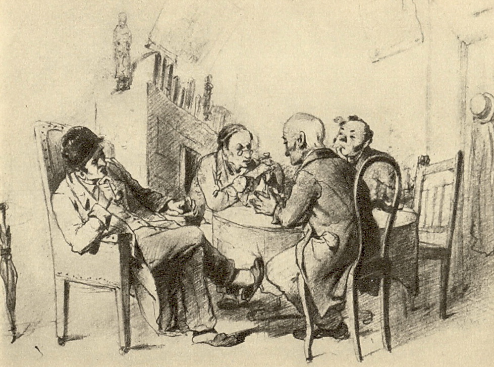 Василий Перов. Политики. 1863