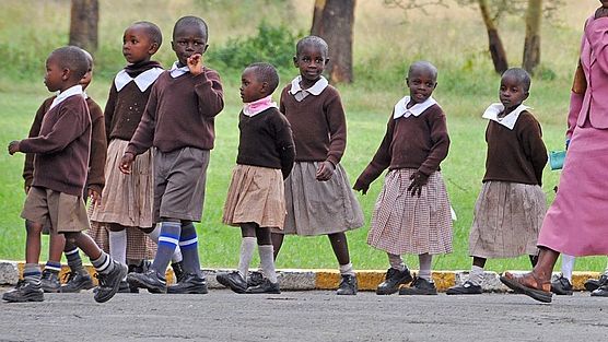 Кенийские школьники