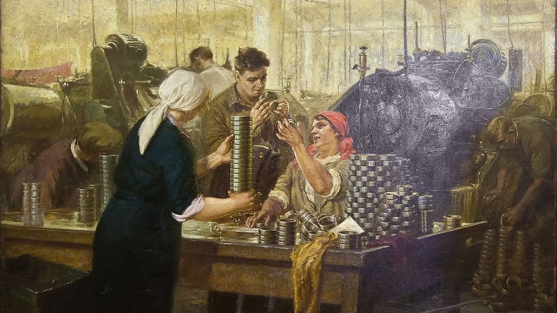В. Орлова. Завод Шарикоподшипник (фрагмент). 1936-1937