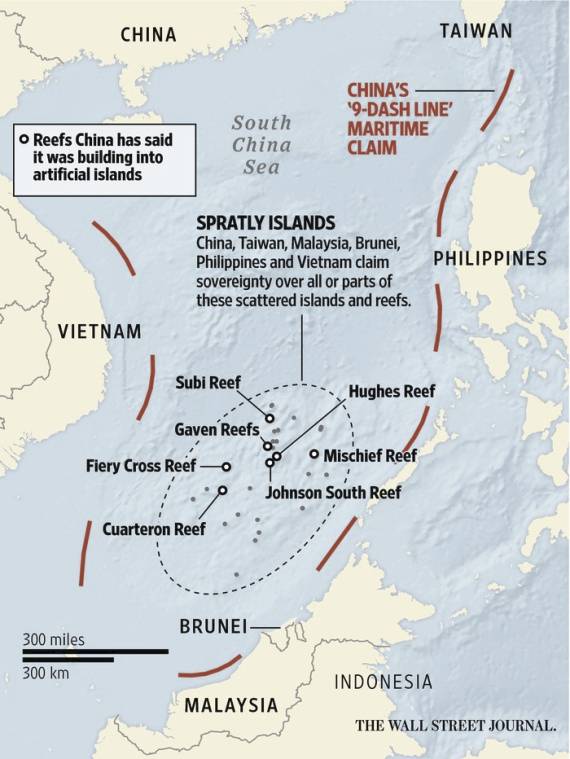 Спорные острова в Южно-Китайском море