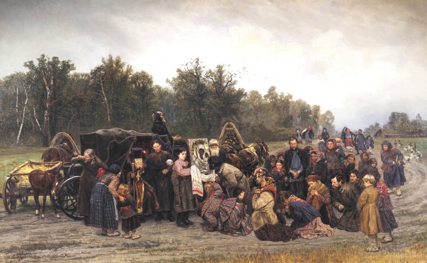 Константин Савицкий. Встреча иконы. 1878