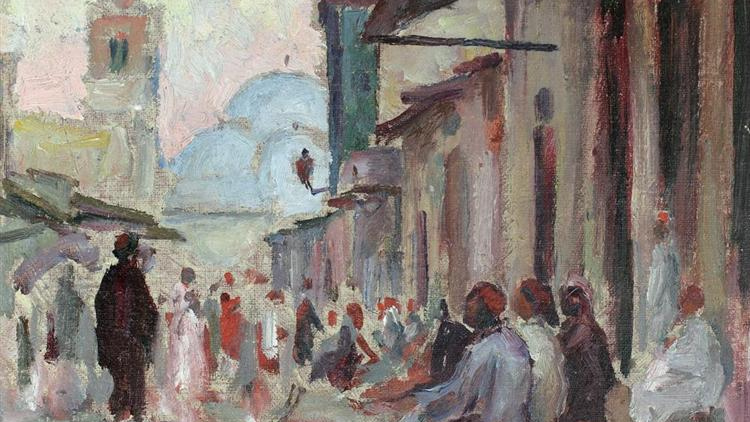 Самуэль Мютцнер. Улица в Тунисе (фрагмент). 1921 год