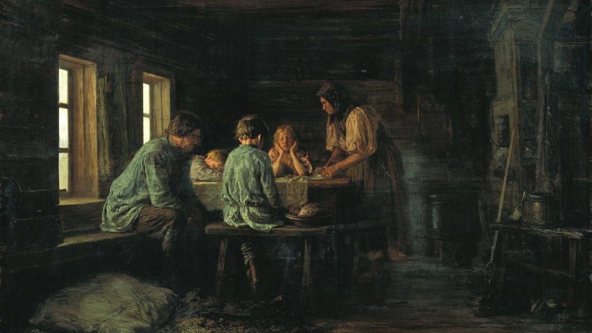 Василий Максимов. Бедный ужин. 1879