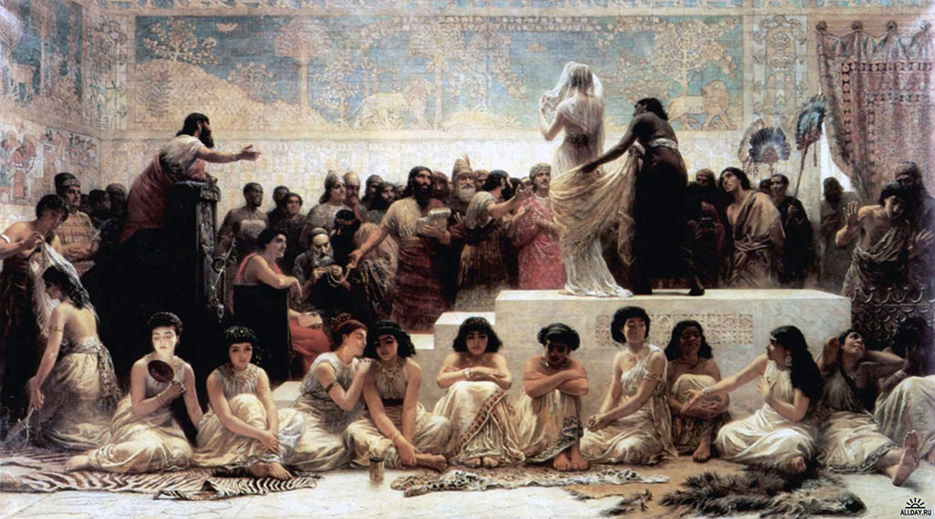 Вавилон Эдвин Лонг. Ярмарка невест в Вавилоне. 1875