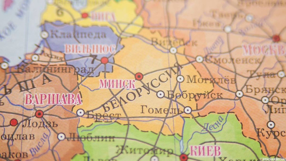Белоруссия Карта мир
