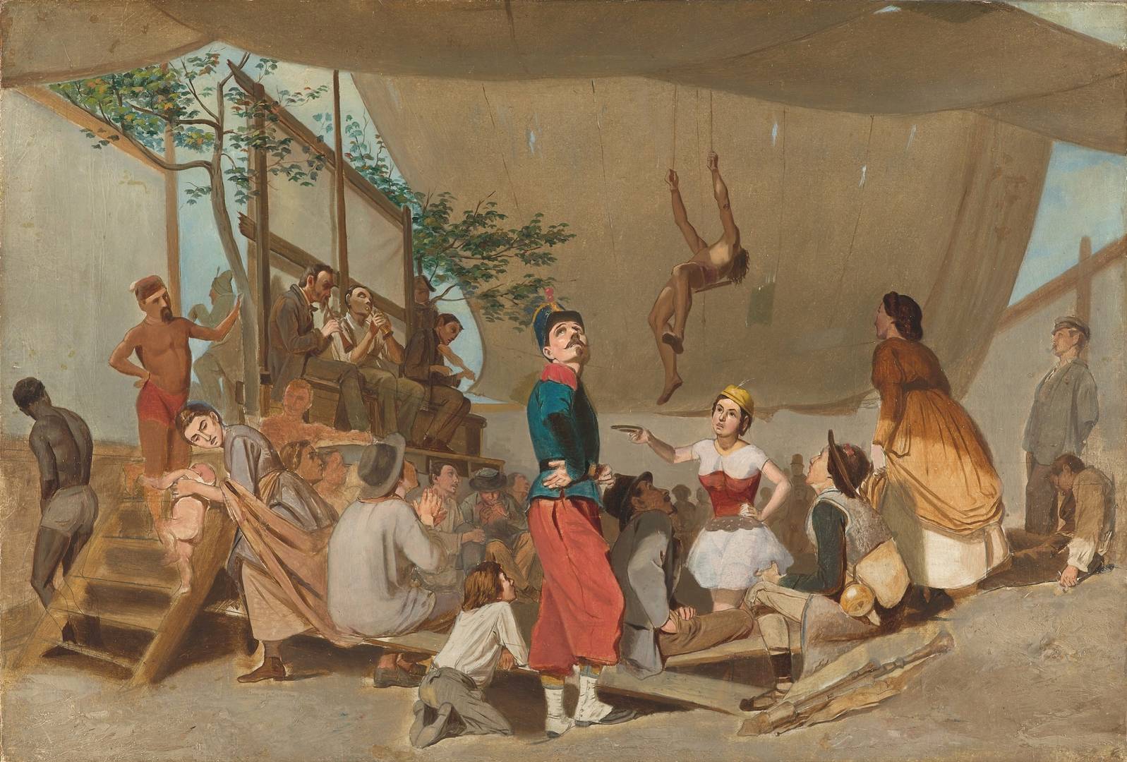 Василий Перов. Парижское гулянье, внутри балагана. 1864