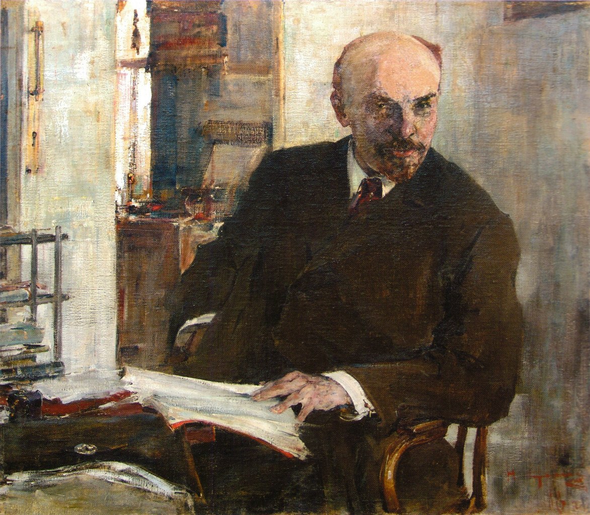 Николай Фешин. Портрет В.И.Ленина. 1918