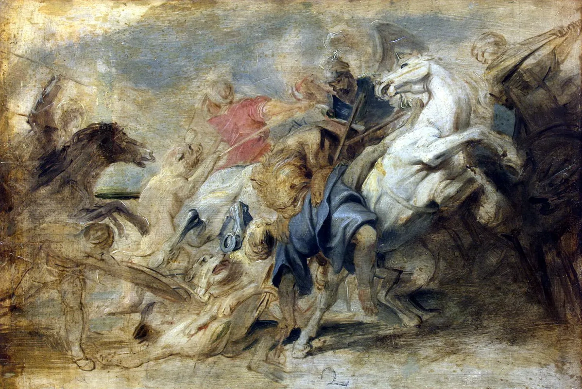 Питер Пауль Рубенс. Охота на львов. 1621