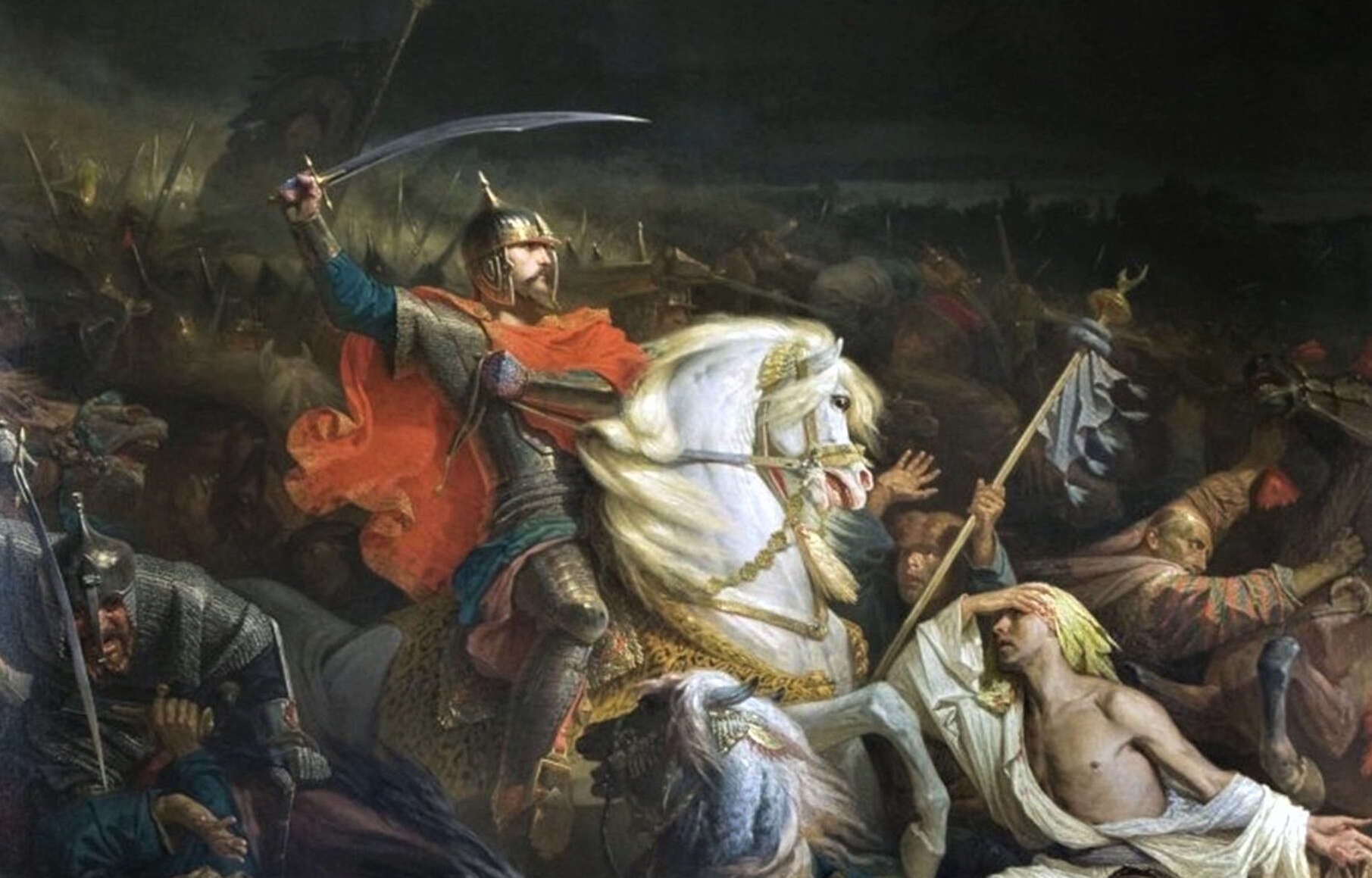 Адольф Ивон. Куликовская битва (фрагмент). 1859