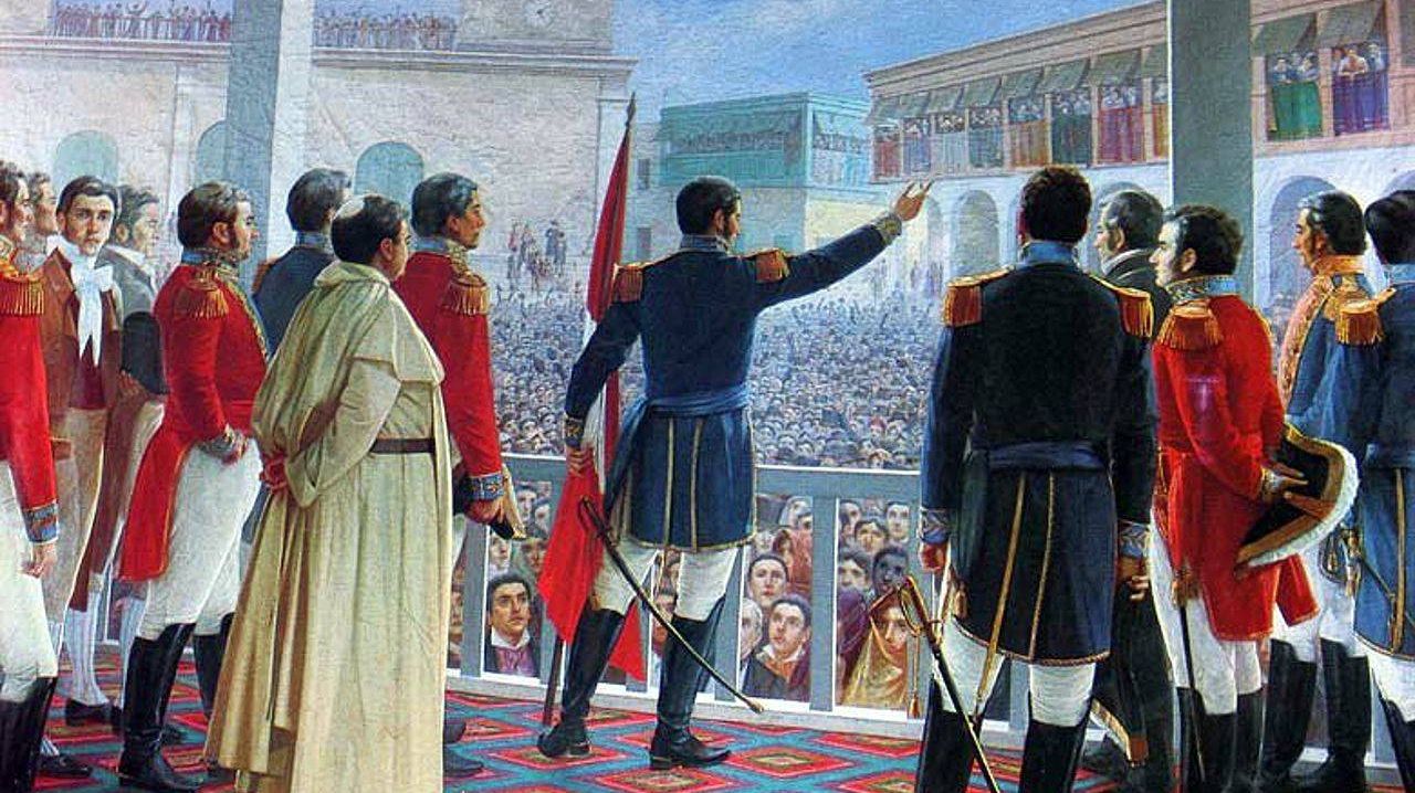 Хуан Лепиани. Сан-Мартин провозглашает независимость Перу. 19 в.