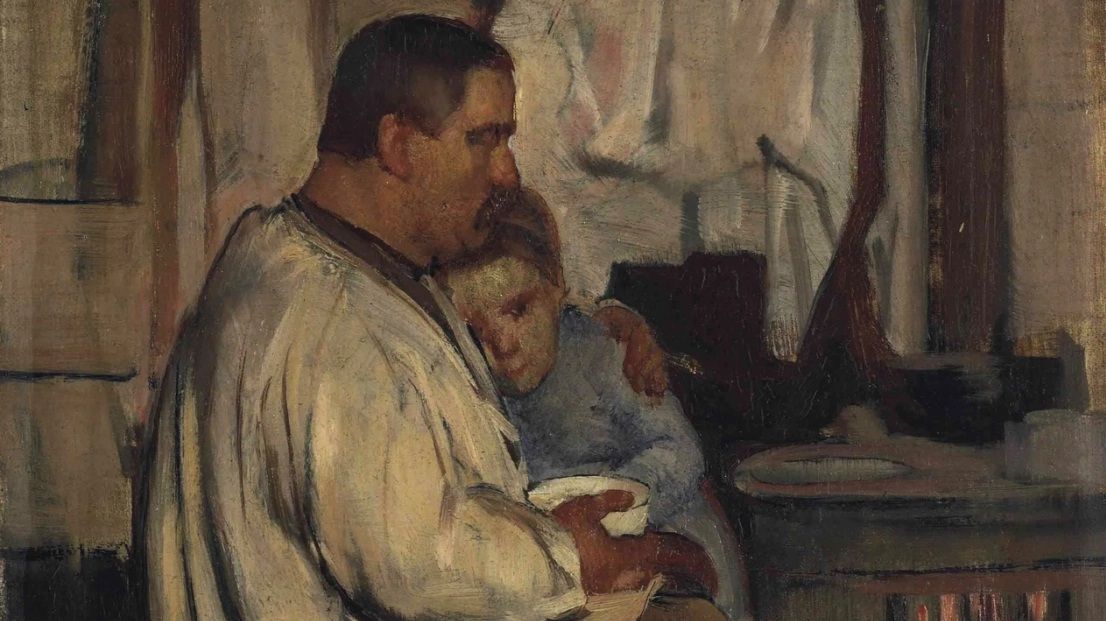 Фердинанд Ходлер. Отец и сын (фрагмент). 1883