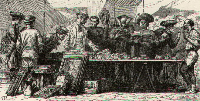 Анри Реньо. Блошиный рынок на площади Монтанара (Фрагмент). 1860-е