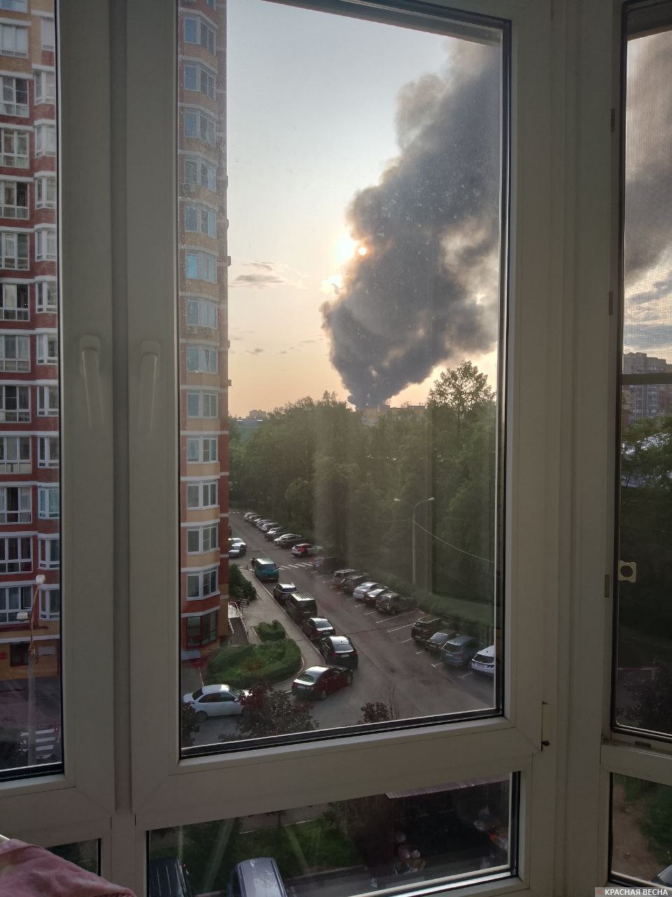 Пожар виден в Ивантеевке