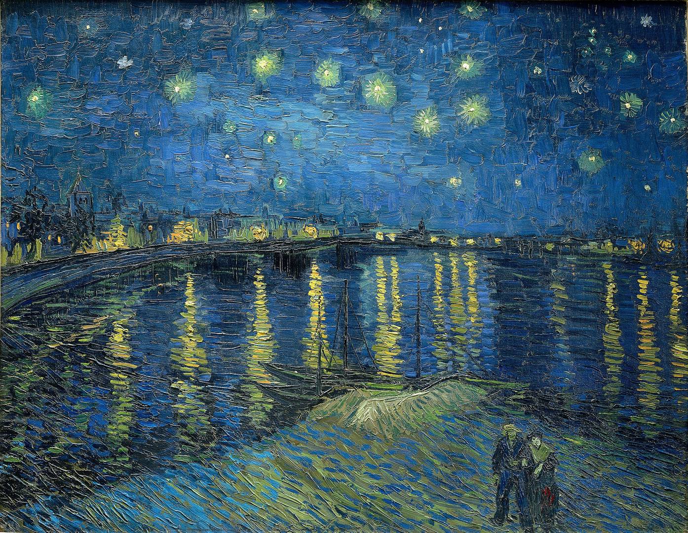 Винсент Ван Гог. Звёздная ночь над Роной. 1888