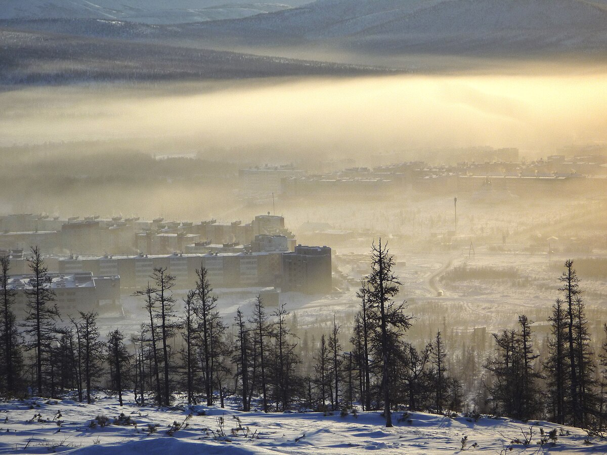 Морозный туман на Крайнем Севере