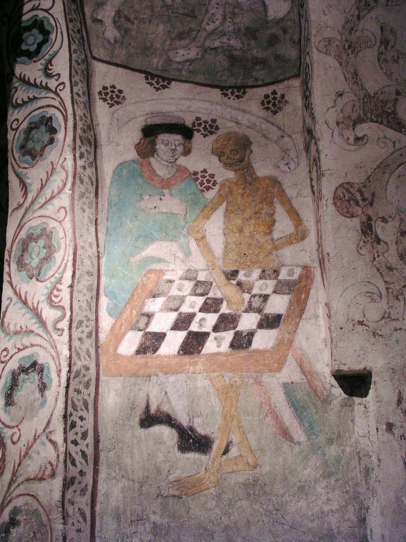 Альбертус Пиктор. Смерть, играющая в шахматы.