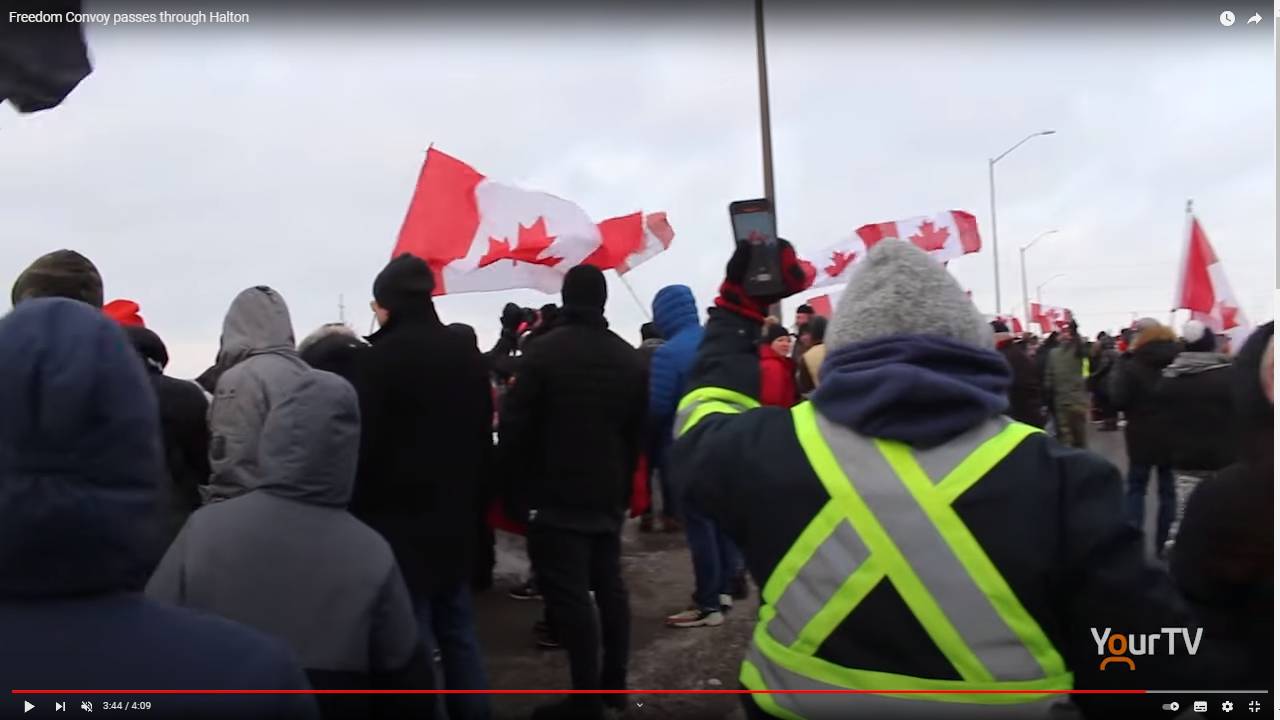 Протесты канадских дальнобойщиков в январе 2022 года
