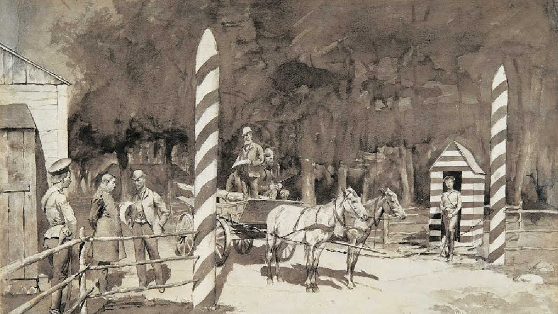 Фредерик Ремингтон. Пограничная стража и таможня (фрагмент). 1892