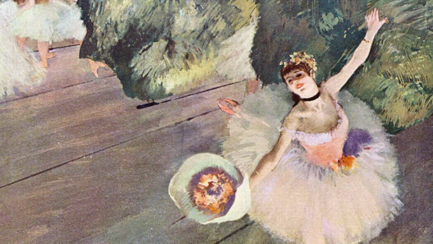 Эдгар Дега. Балерина с букетом в поклоне. 1877