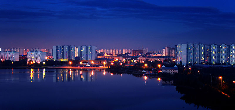 Nizhnevartovsk, lake Komsomolskoye skyline