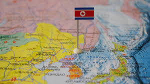 КНДР с флагом на карте мира. 08.11.17