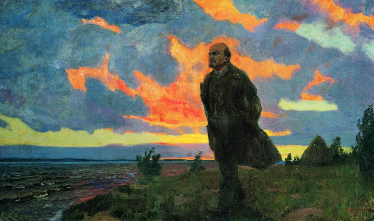 В. И. Ленин в Разливе в 1917 году
