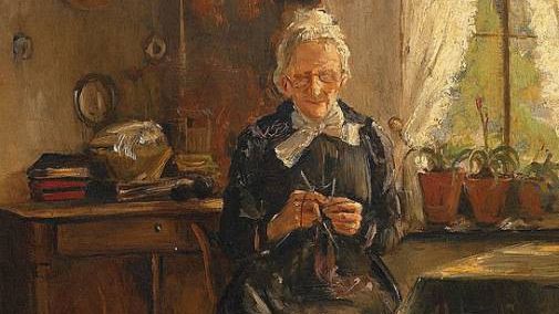 Toni Staudacher. Портрет пожилой дамы. 1900