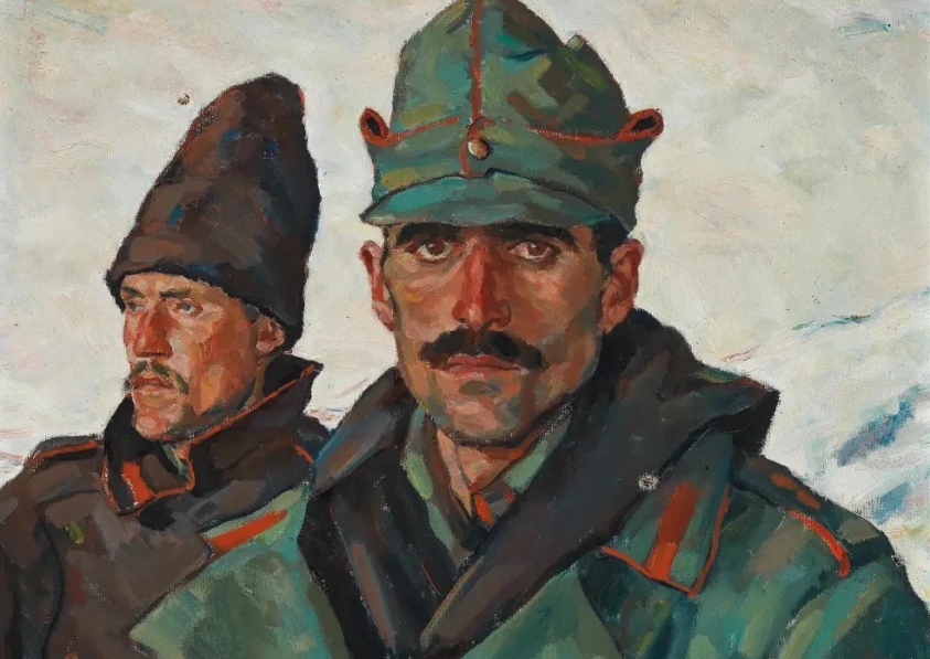 Вильгельм Тёни. Два солдата (фрагмент). 1916