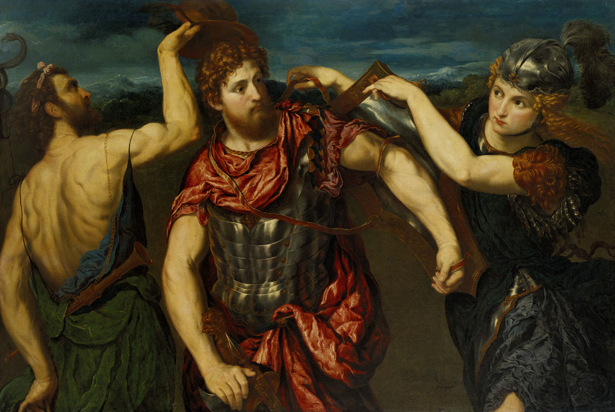 Парис Бордоне. Меркурий и Афина вооружают Персея. 1546