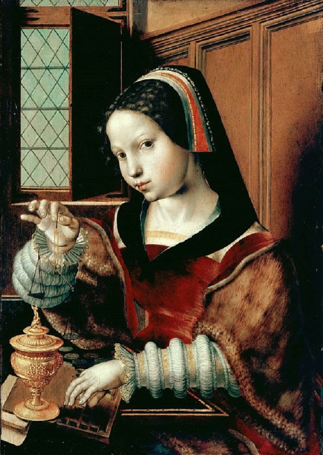 Ян Сандерс ван Хемессен. Женщина, взвешивающая монеты. Около 1530