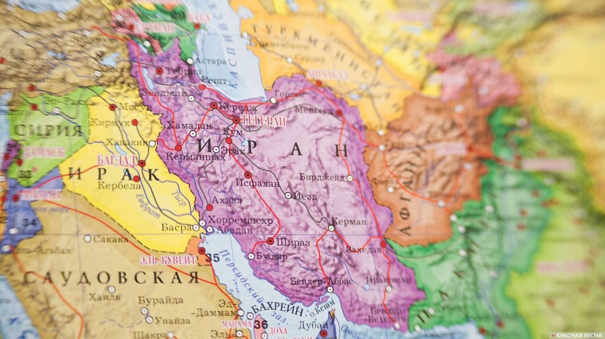 Иран на карте