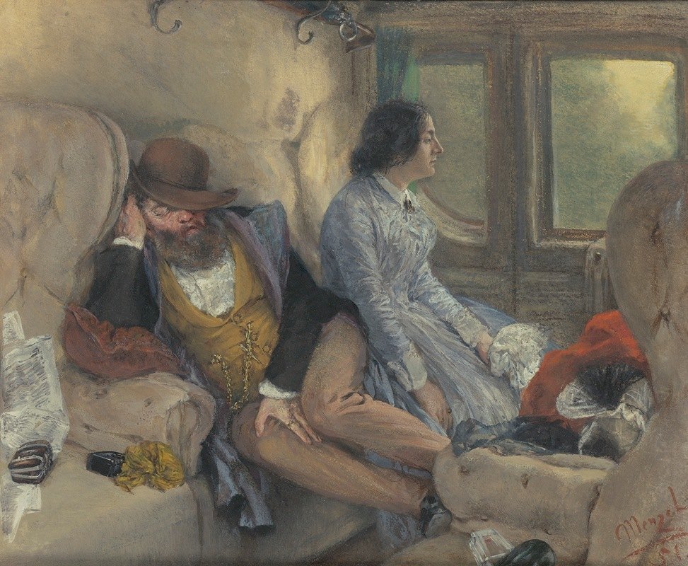 Адольф фон Менцель. После ночного путешествия. 1851