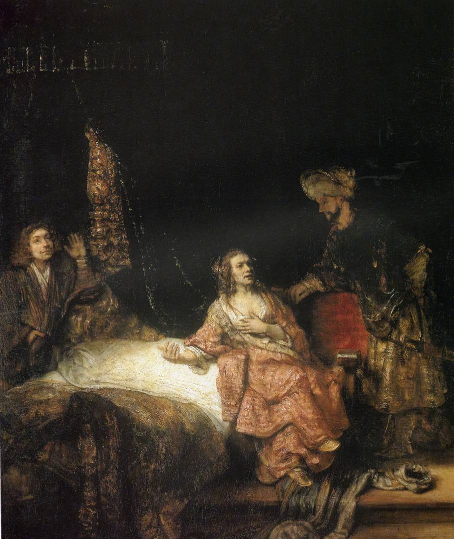 Рембрандт. Обвинение Иосифа женой Потифара. 1655