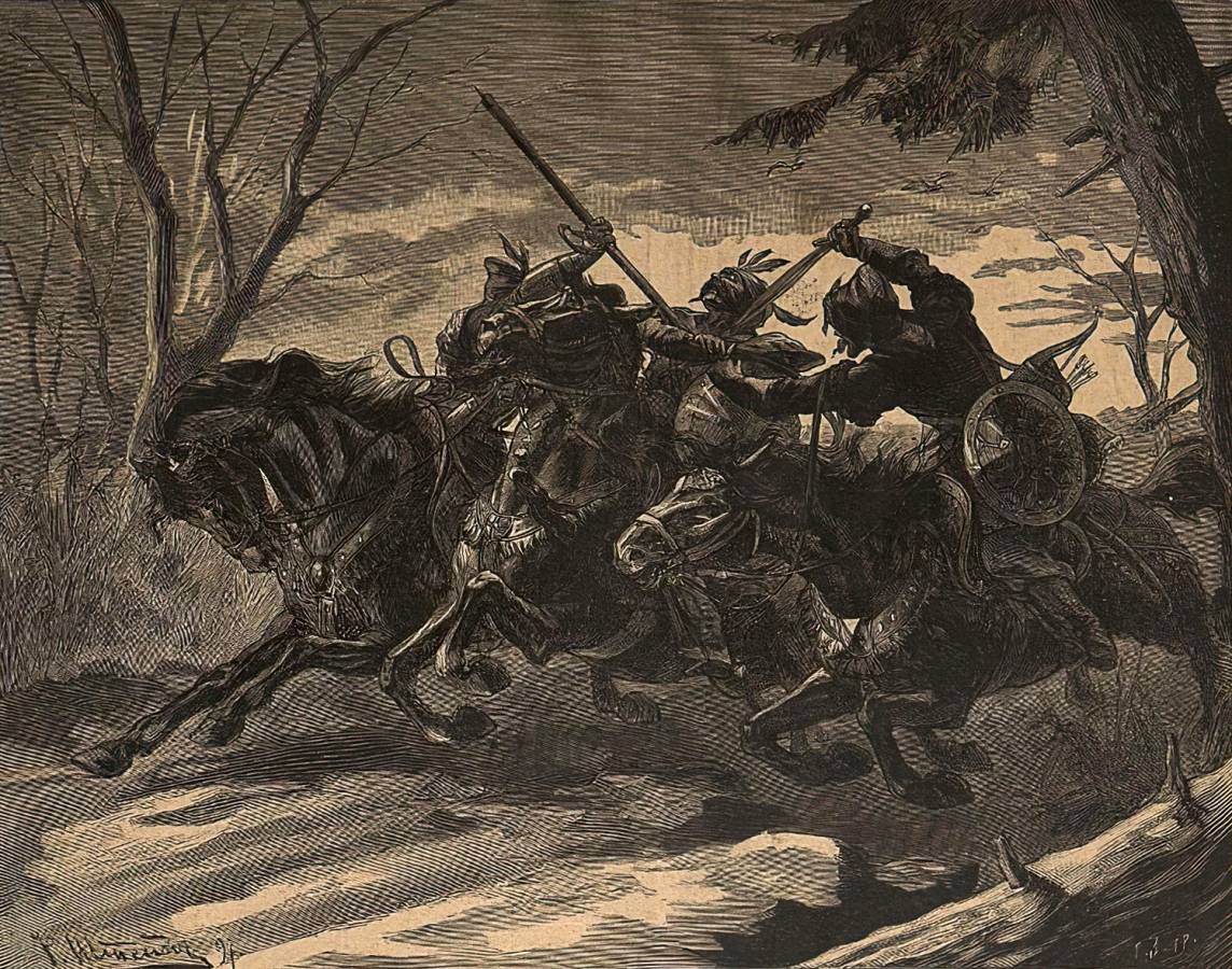 Карл Фридрих Зейферт. Смерть литовского князя Миндовга. Конец 19 в.