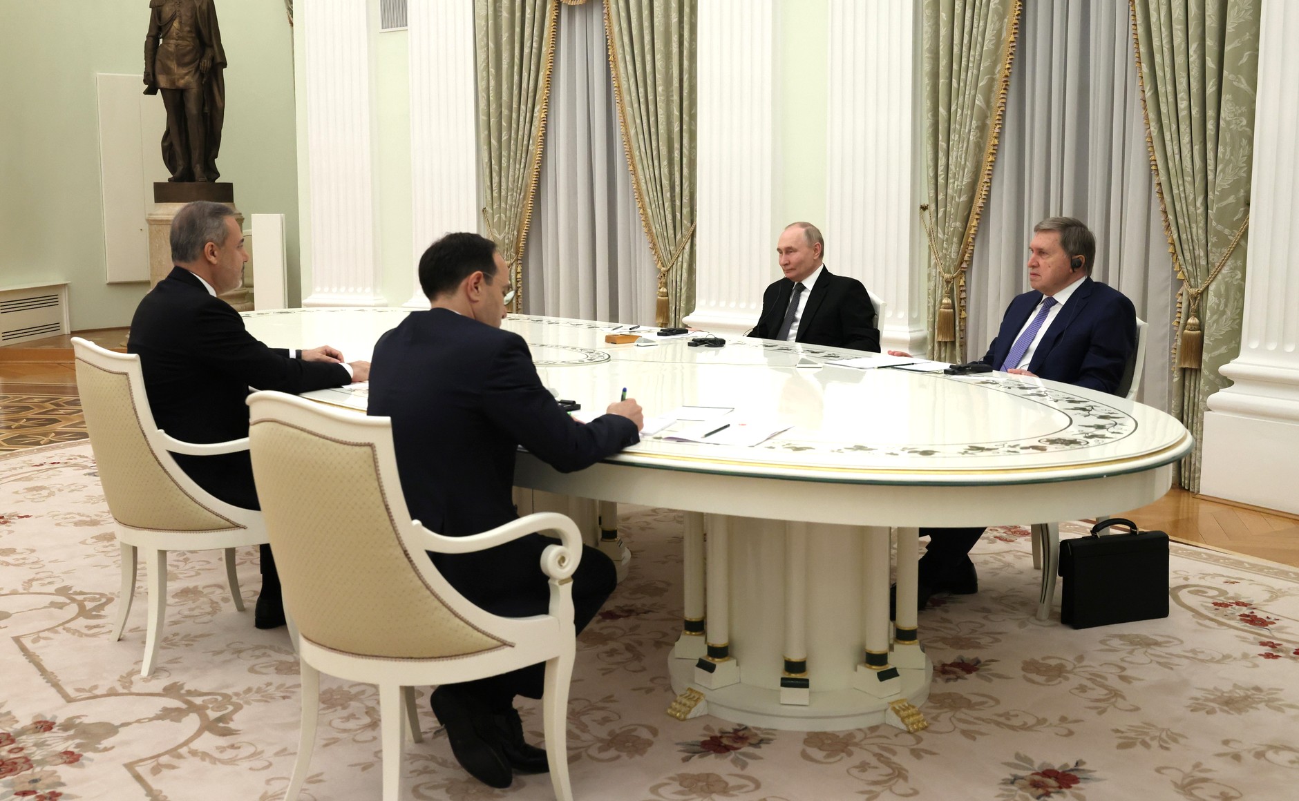 Встреча Владимира Путина с Министром иностранных дел Турции Хаканом Фиданом.
