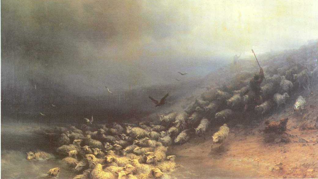 Иван Айвазовский. Стадо овец в бурю. 1861