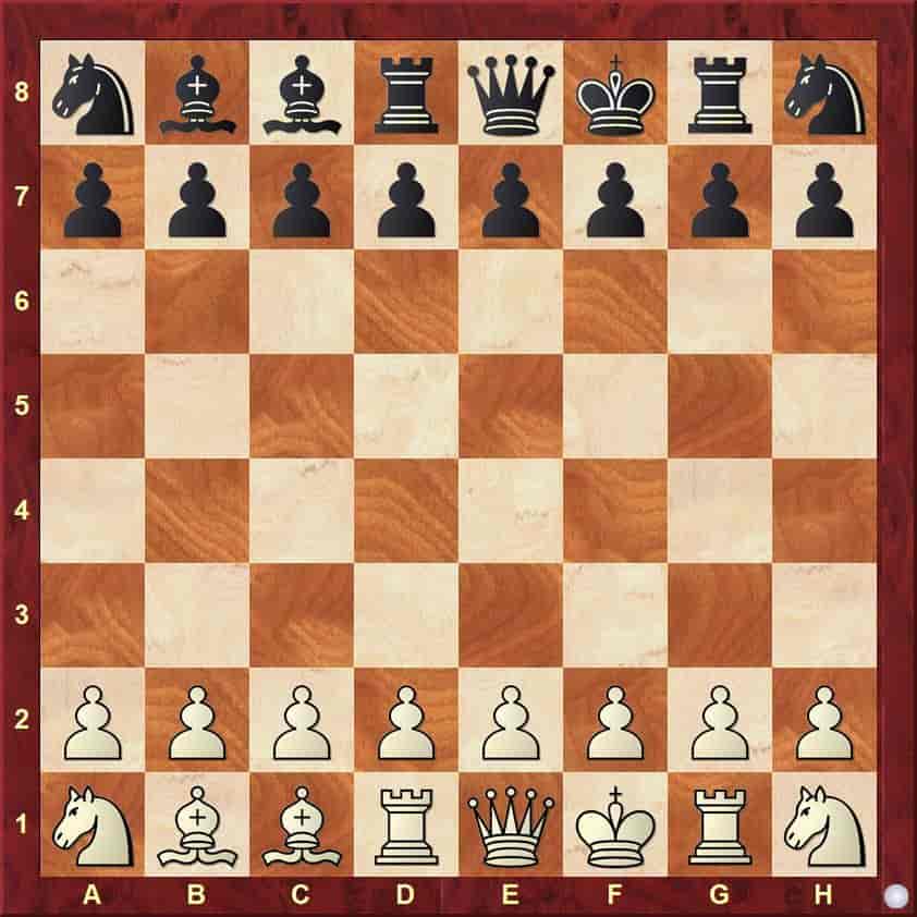 Одна из расстановок фигур в шахматах Фишера