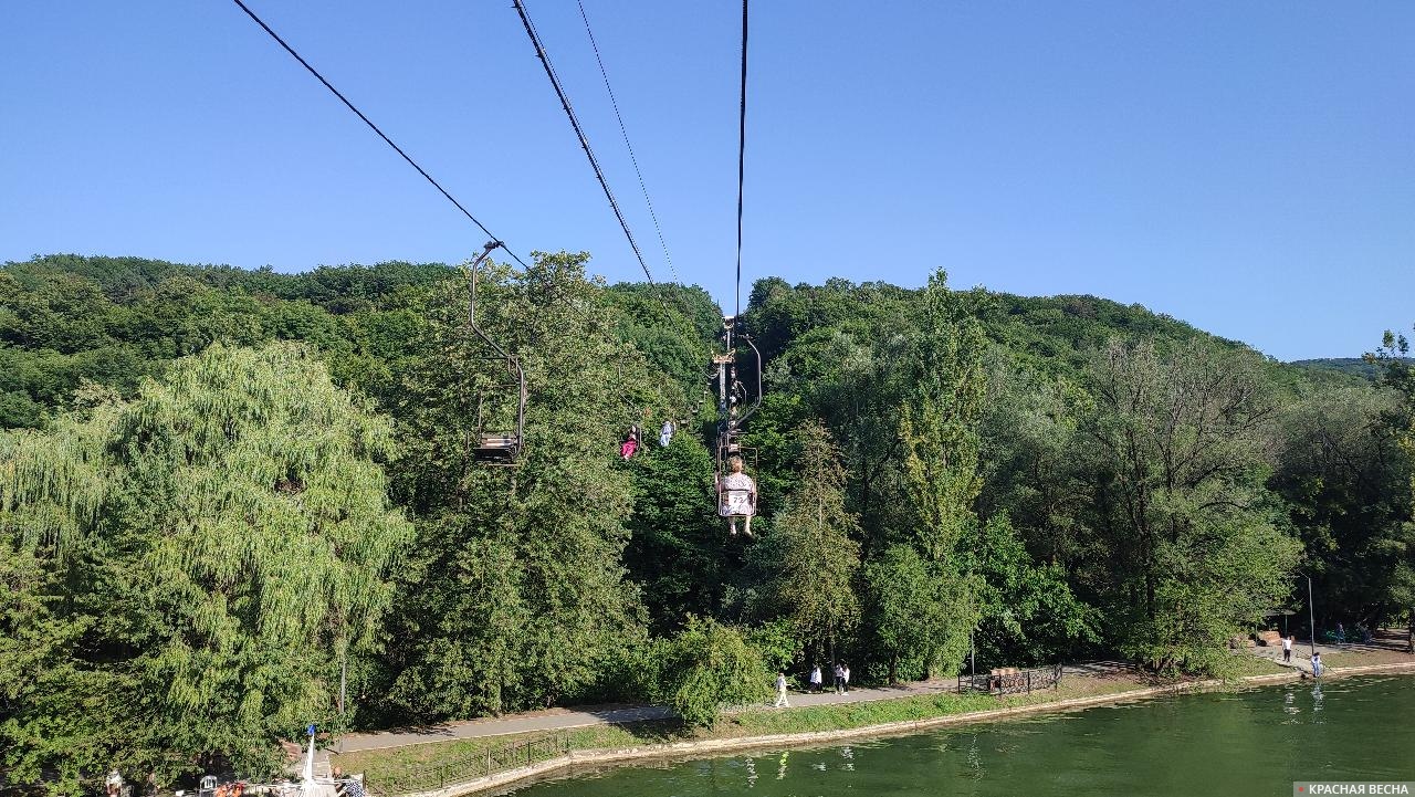 Канатная дорога в Нальчике, пока она еще работала