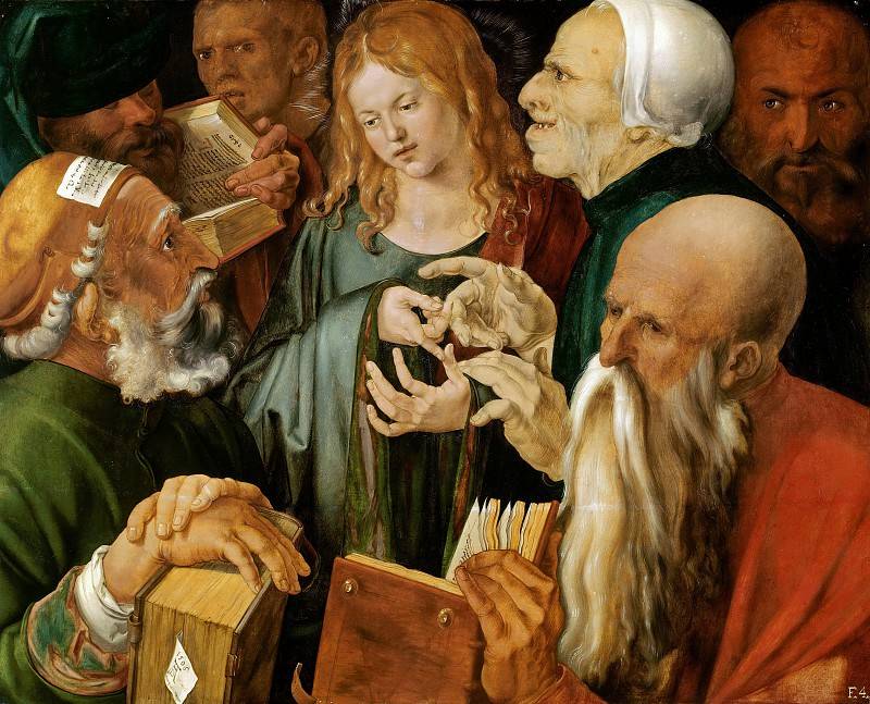 Альбрехт Дюрер. Двенадцатилетний Иисус среди книжников. 1506
