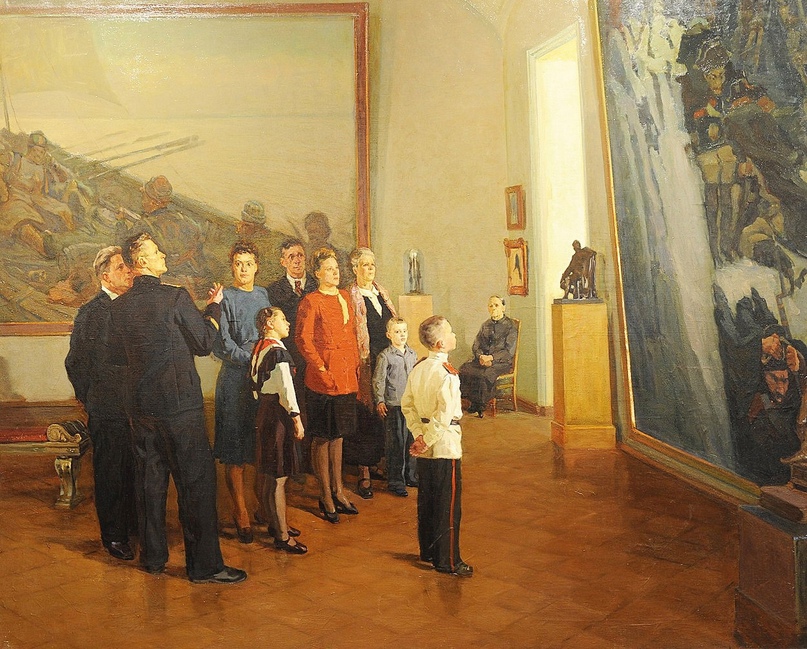 В. Н. Шестакова. В Русском музее. 1949