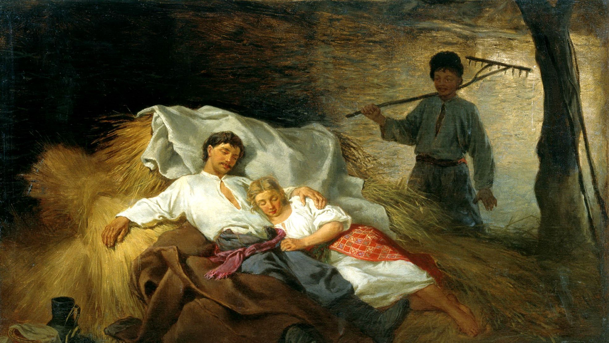 Константин Трутовский. На сеновале. 1872 г.