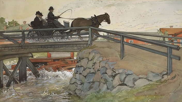 Карл Улоф Ларссон. Мост. Из дома. 1894-1896 (фрагмент)