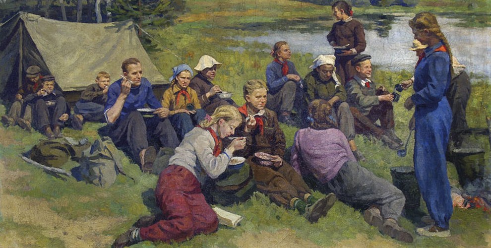 Н. А. Сысоев. Туристы (фрагмент). 1959