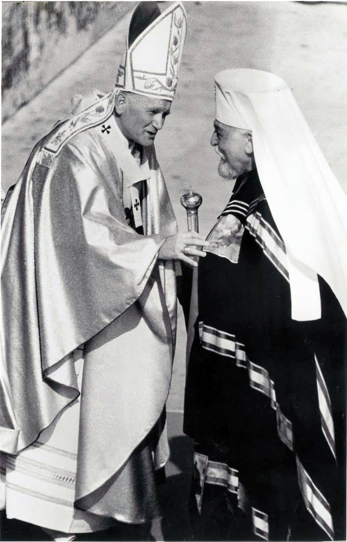Папа Иоанн Павел II и Иосиф Слипый