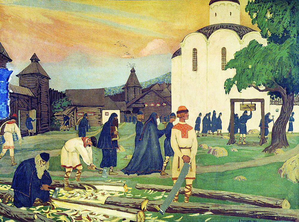 Борис Кустодиев. В монастыре. 1907